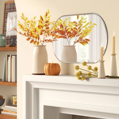 16" X 30" Pill Shape Frameless Mirror - Threshold™ 3 16" X 30" Pill Shape Frameless Mirror - Threshold™