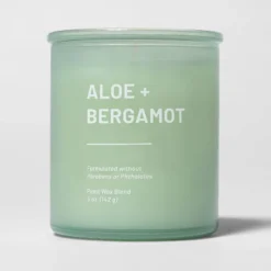 Glass Jar Aloe And Bergamot Candle Green - Threshold™ -Brick Wall GUEST 073b9542 5bc7 4c27 b1bf 1bfff5fc259b