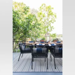 Pattern Stripe Outdoor Rug Blue - Threshold -Brick Wall GUEST 07fecbf4 2ea7 47c7 a231 02723637f4c0