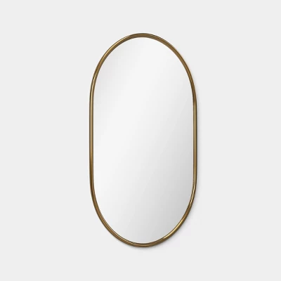 24"x36" Metal Tube Wall Mirror Gold - Threshold™ 4 24"x36" Metal Tube Wall Mirror Gold - Threshold™ - Image 2