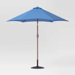 9'x9' Market Patio Umbrella - Light Wood Pole - Threshold™ -Brick Wall GUEST 0a06f70c 7dde 4a88 9f3e 1163305f597b