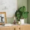 Artificial Potted Leaf In Modern Ceramic Pot Dark - Threshold™: Faux Philodendron, Indoor Decor, Stoneware Base -Brick Wall GUEST 0b24396b bdf3 48d9 8aaf b7dfff1cf052