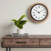 16" Warm Wood Wall Clock Brown - Threshold™ -Brick Wall GUEST 0b59d6ea 8576 42cd 828a baa05cd762cc