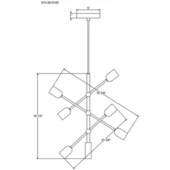 3-Arm Chandelier Brass (Includes Vintage Light Bulbs) - Threshold™ -Brick Wall GUEST 0bde6637 1ee1 44a3 a54a 4cd8213f2c1f