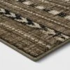 5'x7' Bethel Woven Stripe Rug Cream/Brown/Black - Threshold™: Geometric Medium Pile, Skid-Resistant, Indoor Area Rug -Brick Wall GUEST 0c03d118 70a7 4206 b9e3 3371c5efe0aa