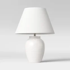 Turned Ceramic Table Lamp White - Threshold™ -Brick Wall GUEST 0c5fcf73 910a 479f a8ce c7fb931048d7 1