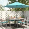 9' Round Solar Outdoor Patio Market Umbrella Turquoise - Threshold™ -Brick Wall GUEST 0d1bf939 35e8 4b43 a20f dffd4b1f91aa