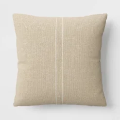 Textured Linen Striped Throw Pillow Neutral - Threshold™ -Brick Wall GUEST 12a0647f 85ef 4ff3 a12c e3cc27130eda