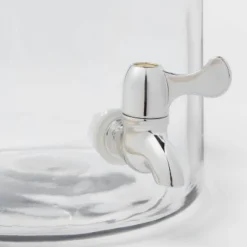 8qt Glass Beverage Dispenser - Threshold™: Traditional Glass Drink Server, Dishwasher-Safe, Hot/Cold Use -Brick Wall GUEST 12fc3cdf 958e 4472 aea8 ddac19070ef9