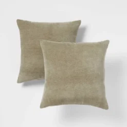 2pk Chenille Square Throw Pillows - Threshold™ -Brick Wall GUEST 15025fdd 30b4 491f aa83 d7cce8d6ff84