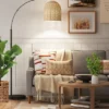 Addison Arc Floor Lamp With Natural Rattan Shade - Threshold™ -Brick Wall GUEST 16730a16 e760 4191 9491 15d69e703556