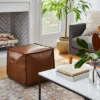 Evanston Leather Cube Pouf - Threshold™ Designed With Studio McGee -Brick Wall GUEST 16939182 109c 4618 84fc 3f7fd097b067