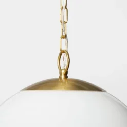 Milk Glass Ceiling Pendant Brass - Threshold™ Designed With Studio McGee -Brick Wall GUEST 183bf4cf 1e46 4f50 816a 5abef6058a88