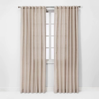 1pc Light Filtering Linen Window Curtain Panel - Threshold™ 4 1pc Light Filtering Linen Window Curtain Panel - Threshold™ - Image 2