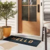 1'7.5"x3'11" 'Hello' Doormat Black/Tan - Threshold™ -Brick Wall GUEST 1b0e433f 2685 42b9 9a18 4eb5baf32ce7