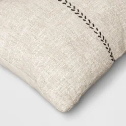 Oversized Stitched Lumbar Throw Pillow Neutral - Threshold™ -Brick Wall GUEST 1b3e6912 537b 4a18 a3c5 485cfb4f0792