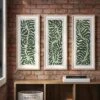 (Set Of 3) 12"x28" Modern Seaweed Framed Arts Naturals - Threshold™ -Brick Wall GUEST 1c644c20 573f 4d56 a355 ef25dd2067a8
