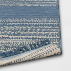 5' X 7' Fringe Outdoor Rug Blue Striped - Threshold™ -Brick Wall GUEST 1cbc17af 1b81 4e7f 8a04 c291c6c42d37
