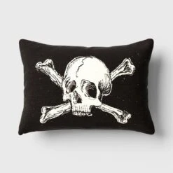 Oversize Skull And Crossbones Woven Cotton Lumbar Halloween Throw Pillow Black - Threshold™ 10 Oversize Skull And Crossbones Woven Cotton Lumbar Halloween Throw Pillow Black - Threshold™ -Brick Wall GUEST 1d93023f 85e9 4368 9e88 36202b7344a5