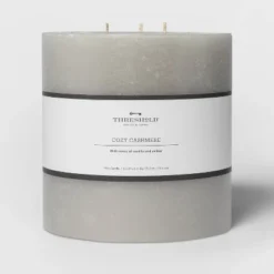 Pillar Cozy Cashmere Candle Gray - Threshold™ -Brick Wall GUEST 1df3b7c7 4c0b 408e b004 11422712fe0f