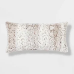 Snow Leopard Ombre Faux Fur Throw Pillow - Threshold™ -Brick Wall GUEST 1e817be4 3c62 4c19 a8dd 3d56b4661eb3