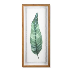 (Set Of 3) 28"x12" Framed Leaves Decorative Wall Art White - Threshold™ -Brick Wall GUEST 214fdd58 752e 4cd5 99b6 07b5a2d55b3e