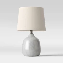 Assembled Ceramic Table Lamp Gray - Threshold™ -Brick Wall GUEST 233d030a ded6 4d18 b2e3 2d046d833289
