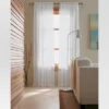 1pc 52"x84" Sheer Chiffon Curtain Panel White - Threshold™ -Brick Wall GUEST 241fe3c1 18d6 46ff b966 ac3cdb41fbc3