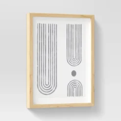 (Set Of 2) 16" X 20" Curve Lines Framed Under Glass Black - Threshold™ -Brick Wall GUEST 24f5d4b2 be77 44d4 8749 915176716206