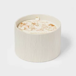 Textured Straight Side Ceramic Vanilla Pumpkin Candle White - Threshold™ -Brick Wall GUEST 2513be30 c0ea 4d62 a566 9d1244b0e247