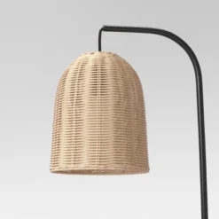 20.5"x7" Addison Rattan Table Lamp Brown - Threshold™: Curved Metal, LED, No Assembly Required -Brick Wall GUEST 26ad0817 4d51 45c3 934b e9f034b193e1
