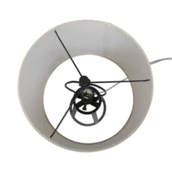 Medium Modern Industrial Assembled Table Lamp Black - Threshold™: UL Listed, Cotton-Linen Shade, Metal Body, No Bulb Included -Brick Wall GUEST 283dd34d 2945 41f9 9c13 57843643afee