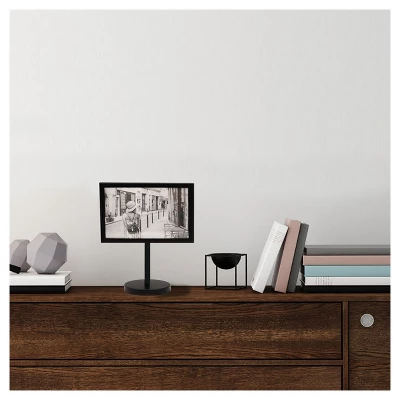 4" X 6" Modern Standing Single Picture Frame Black - Threshold™: Metal, Tabletop Display, Glass Glazing 5 4" X 6" Modern Standing Single Picture Frame Black - Threshold™: Metal, Tabletop Display, Glass Glazing - Image 3