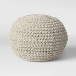 Cloverly Chunky Knit Pouf - Threshold -Brick Wall GUEST 298c80e6 7902 4452 b21d 0b330077374e