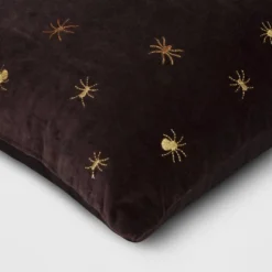 Beaded And Embroidered Spider Cotton Velvet Square Halloween Throw Pillow Gold/Black - Threshold™ -Brick Wall GUEST 2b3b603a 16ed 417e a8bc d6b134d5b717
