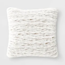 Tipped Snow Leopard Faux Fur Square Throw Pillow - Threshold™ -Brick Wall GUEST 2d6b054d 8586 4936 9957 35da08081dea