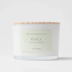 Wood Lidded Glass Wellness Peace Candle - Threshold™ -Brick Wall GUEST 2feb914f 8f52 46ab 912d 8ae6fe7aa3f3