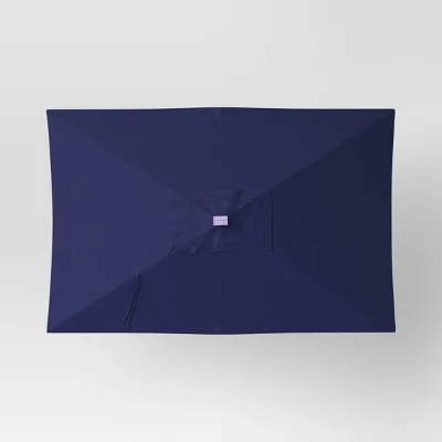 10'x6' Rectangular Solar Market Patio Umbrella - Black Pole - Threshold™ 5 10'x6' Rectangular Solar Market Patio Umbrella - Black Pole - Threshold™ - Image 3