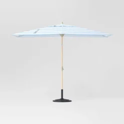 10'x6' Rectangular Market Patio Umbrella - Light Wood Pole - Threshold™ -Brick Wall GUEST 32690235 0262 4e06 8d28 3c6fb1c2c51a