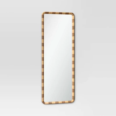 25"x65" Striped Floor Mirror - Threshold™ 3 25"x65" Striped Floor Mirror - Threshold™