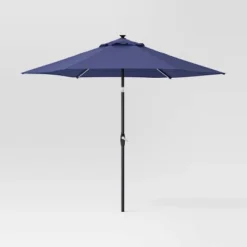 9'x9' Market Solar Patio Umbrella - Black Pole - Threshold™ -Brick Wall GUEST 32b05271 3989 44d4 89e6 f7888005452b