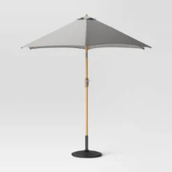 9'x9' Market Patio Umbrella - Light Wood Pole - Threshold™ -Brick Wall GUEST 32f5cb95 d51b 4c1f 9ef5 3c229603e181