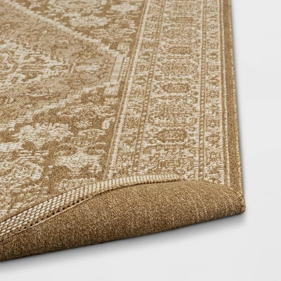 Persian Rectangular Flat Woven Outdoor Area Rug Beige - Threshold™ 5 Persian Rectangular Flat Woven Outdoor Area Rug Beige - Threshold™ - Image 3