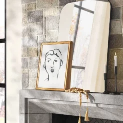 24" X 36" Infinity Mantle Mirror Black - Threshold™