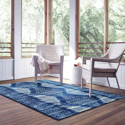 5' X 7' Outdoor Rug Indigo Dye - Threshold™ 3 5' X 7' Outdoor Rug Indigo Dye - Threshold™