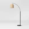 82"x13" Addison Arc Floor Lamp With Natural Rattan Shade - Threshold™: Curved Metal, ETL Listed -Brick Wall GUEST 34adad4a 2e5e 43e6 9ae1 171a5f7d7017