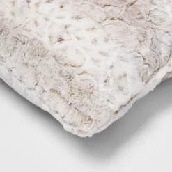 Snow Leopard Ombre Faux Fur Throw Pillow - Threshold™ -Brick Wall GUEST 3736a0e8 d523 4b7d 8a08 9d54d4dfe9b9