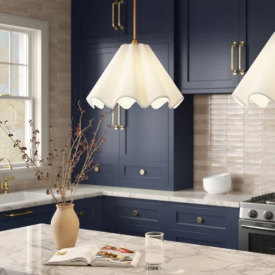 Wavy Shade Collection Pendant White - Threshold™ 4 Wavy Shade Collection Pendant White - Threshold™ - Image 2