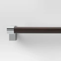 Dark Faux Wood Curtain Rod Nickel - Threshold™ 8 Dark Faux Wood Curtain Rod Nickel - Threshold™ -Brick Wall GUEST 3f1572b1 fc3d 4ce8 8600 dec628aa2d09