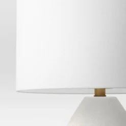20.5"x12.5" Modern Table Lamp Black/White - Threshold™: Ceramic Base, Linen Shade, UL Listed, No Assembly Required -Brick Wall GUEST 3fc9e165 4d0a 49b4 a16e 9eb273e436dc